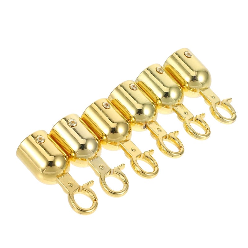 6pcs Black Rope End Caps for Crowd Control Stanchions Easy Installation Queue Management - Image 1